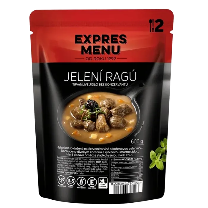 Expres Menu Jelení ragú 600 g (2 porce)